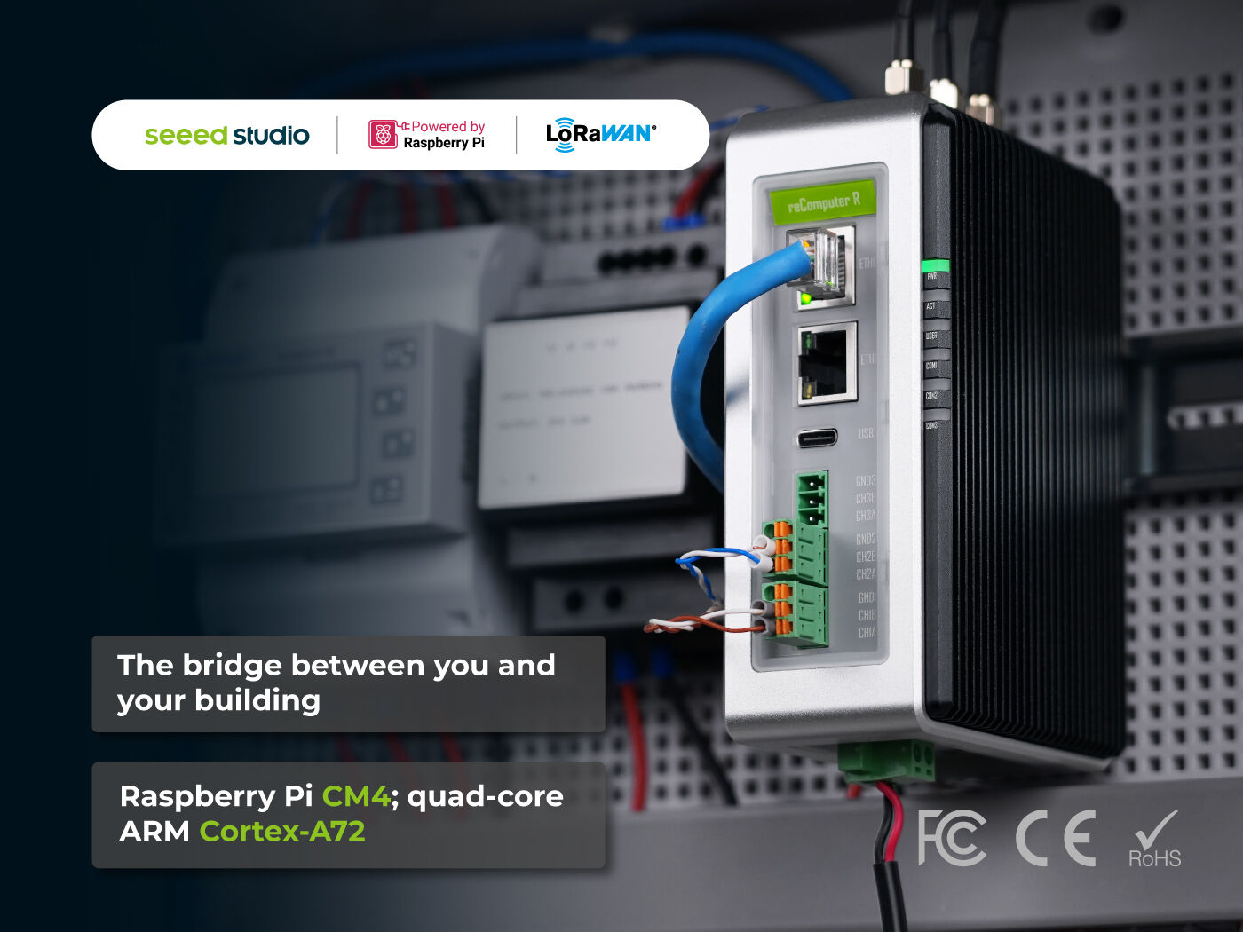 Gateway LoRaWAN y Controlador Industrial reComputer R1225